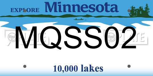 MQSS02 Minnesota License Plate