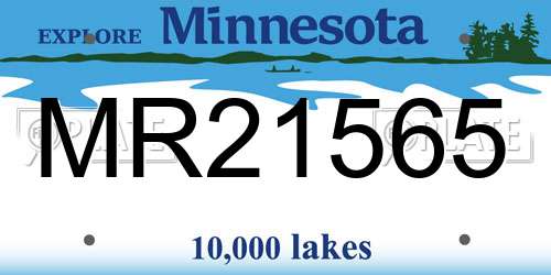MR21565 Minnesota License Plate