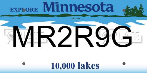 MR2R9G Minnesota License Plate