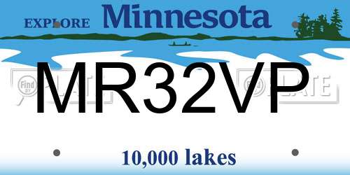MR32VP Minnesota License Plate