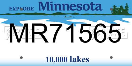 MR71565 Minnesota License Plate