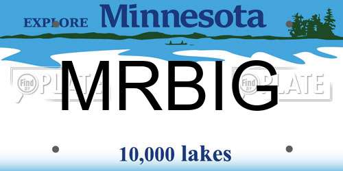 MRBIG Minnesota License Plate
