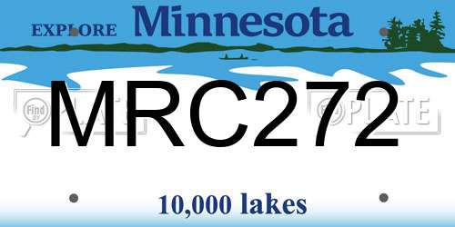 MRC272 Minnesota License Plate