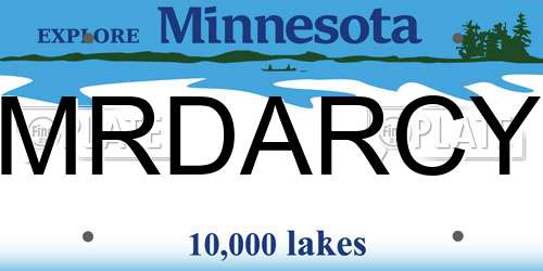 MRDARCY Minnesota License Plate