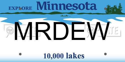 MRDEW Minnesota License Plate