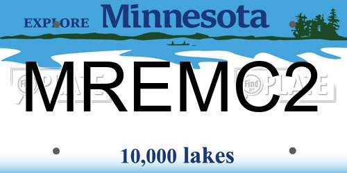 MREMC2 Minnesota License Plate