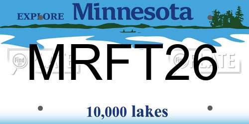MRFT26 Minnesota License Plate