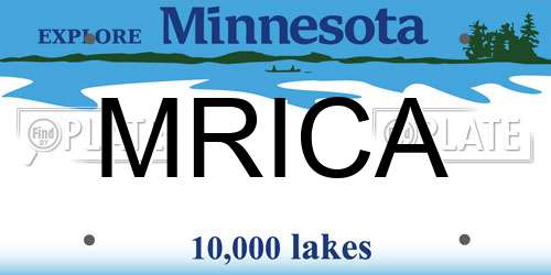 MRICA Minnesota License Plate