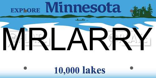 MRLARRY Minnesota License Plate
