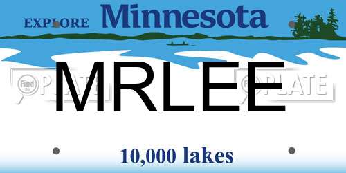 MRLEE Minnesota License Plate