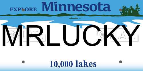 MRLUCKY Minnesota License Plate