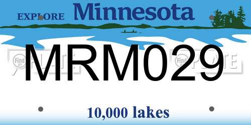 MRM029 Minnesota License Plate