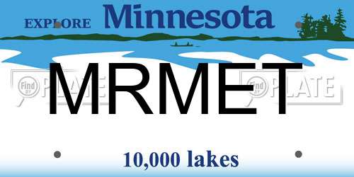 MRMET Minnesota License Plate