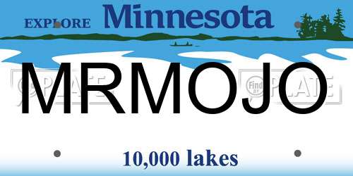 MRMOJO Minnesota License Plate