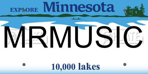 MRMUSIC Minnesota License Plate