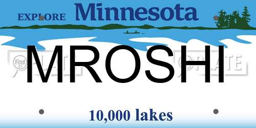 MROSHI Minnesota License Plate