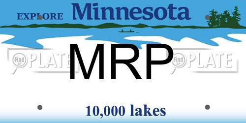 MRP Minnesota License Plate