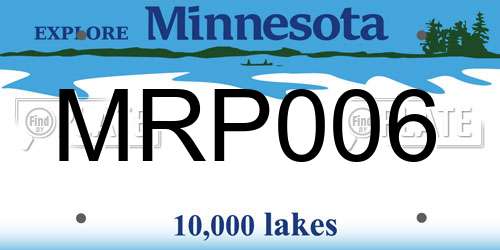 MRP006 Minnesota License Plate