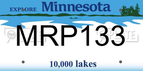 MRP133 Minnesota License Plate
