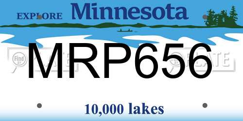 MRP656 Minnesota License Plate
