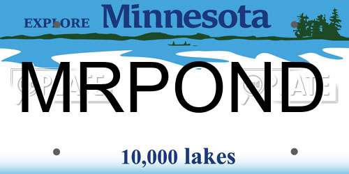 MRPOND Minnesota License Plate