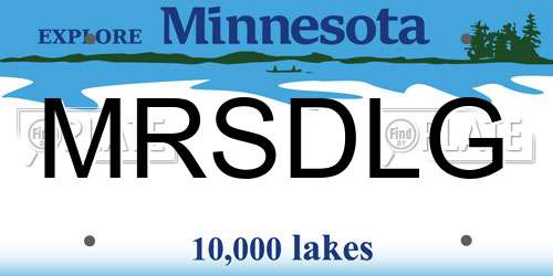 MRSDLG Minnesota License Plate