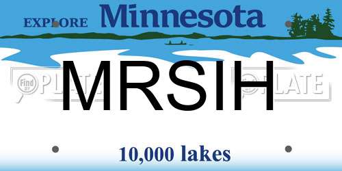 MRSIH Minnesota License Plate