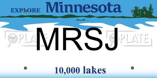 MRSJ Minnesota License Plate