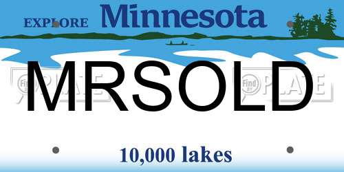 MRSOLD Minnesota License Plate