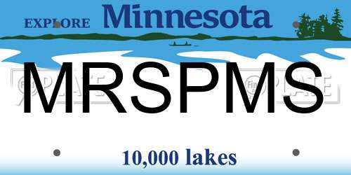 MRSPMS Minnesota License Plate