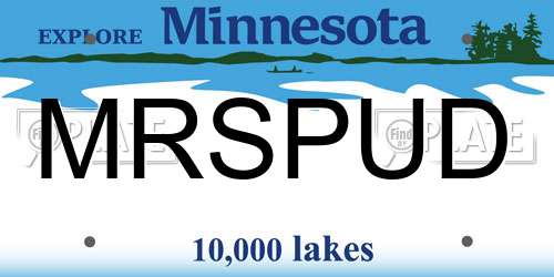 MRSPUD Minnesota License Plate