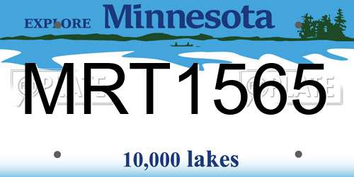 MRT1565 Minnesota License Plate