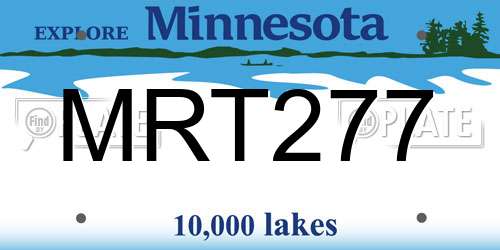MRT277 Minnesota License Plate