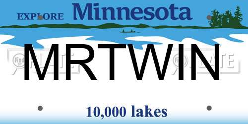 MRTWIN Minnesota License Plate