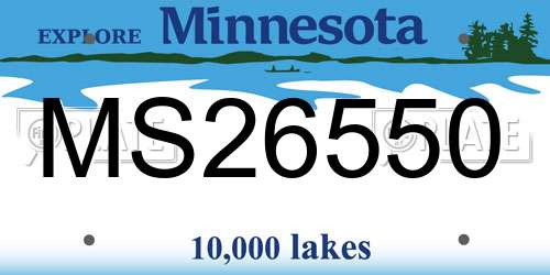 MS26550 Minnesota License Plate