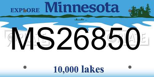 MS26850 Minnesota License Plate