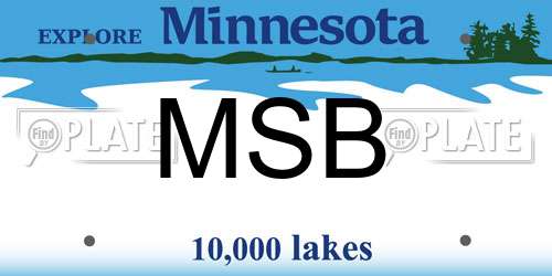 MSB Minnesota License Plate