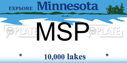 MSP Minnesota License Plate