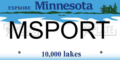 MSPORT Minnesota License Plate