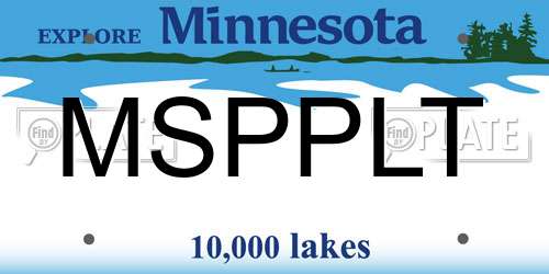 MSPPLT Minnesota License Plate