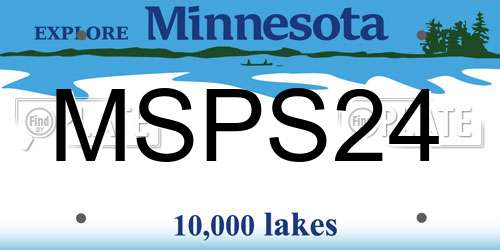 MSPS24 Minnesota License Plate
