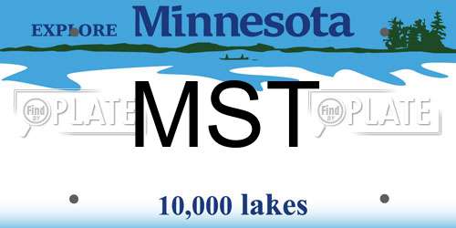 MST Minnesota License Plate