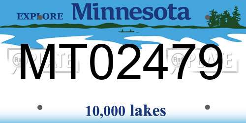 MT02479 Minnesota License Plate