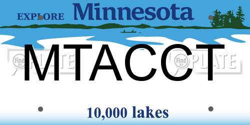 MTACCT Minnesota License Plate