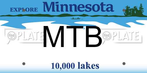 MTB Minnesota License Plate