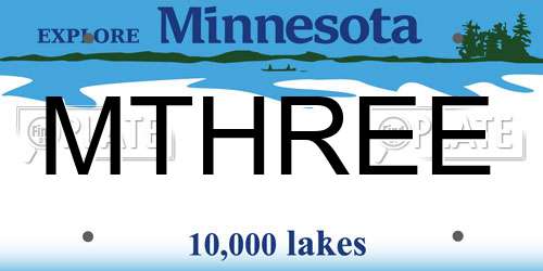 MTHREE Minnesota License Plate