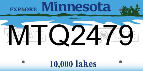 MTQ2479 Minnesota License Plate