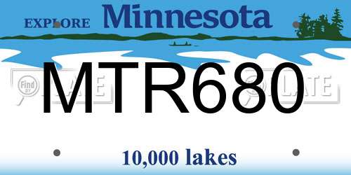MTR680 Minnesota License Plate