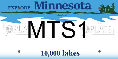 MTS1 Minnesota License Plate