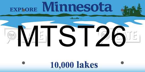 MTST26 Minnesota License Plate